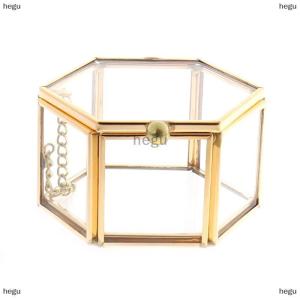 [COD] hegu กล่องเครื่องประดับแก้วรูปทรงเรขาคณิตกล่องใส่เครื่องประดับกล่องใส่แหวนจัดระเบียบเครื่องประดับ