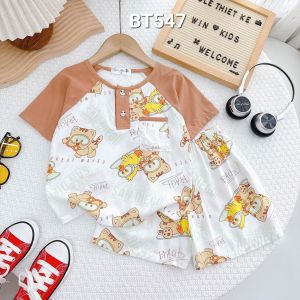 ĐỒ BÔ TOLE LANH BÉ TRAI TAY NGẮN QUẦN ĐÙI MẶC NHÀ MẶC NGỦ