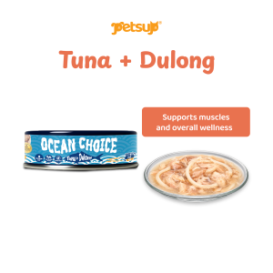 Petsup Ocean Choice Premium Wet Cat Food 85g Real Tuna Chunks with Taurine Vitamins A D3 E and Seafood Flavors Hipon Salmon Dulong Tahong Protein Rich Moist Cat Food Meal Topper