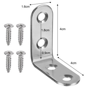 L วงเล็บมุม (25/40/65/80 นิ้ว) สแตนเลส L วงเล็บสำหรับชั้นวาง วงเล็บมุมโลหะ ขนาดเล็กมุมขวาสำหรับเฟอร์นิเจอร์ไม้เก้าอี้ตู้ลิ้นชัก