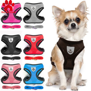 Dog Harness with Leash Lead Set Puppy Fashion Mesh Vest Reflective Dog Leash Rabbit harness