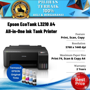 COD Epson EcoTank  L3210 / L3256 All-in-One Ink Tank Printer 3in1 PRINTCOPYSCAN GARANSI RESMI 2TAHUN EPSON GRATIS PAKING BUBLE WRAP