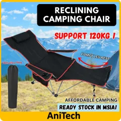 Kerusi Healing ANITECH Camping Chair Folding Chair Outdoor And Indoor Use Folding  Chair Fishing Chair Beach Chair Portable