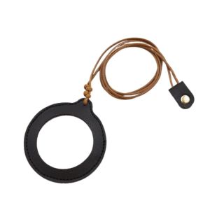 KJ57K Handheld Mini Magnifying Glass Leather Strap Portable Magnifying Glass Necklace Exploration Toys Easy To Use Magnifier Pendant Inspection