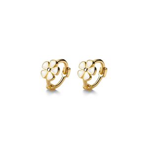 HUIHEYU earring for women Daily Romantic Flower Simplicity Gold Color Sliver Color Fashion Jewelry Flower Ear Buckles Women Earrings Hoop Earrings Korean Style