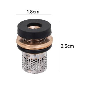 3Pcs Brass Faucet Water Stop Valve Leakage Prevention Anti-return Water Strong Filter Accessories for Kitchen Bathroom Water Taps Automatic Silicone Sealing Ring