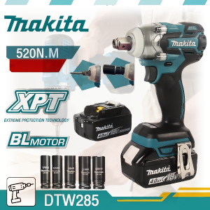 Makita Impact Wrench High Torque 1000N.M - Heavy Duty with 2 Lithium Batteries
