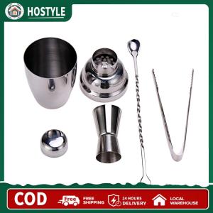 4pcs Cocktail Shaker Barware Tools 250ml Stainless Steel Profissional Cocktail Shaker Set Portable with Jigger for Bartender Supplies