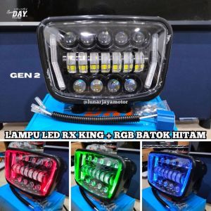 Paket Daymaker RX king GL 100 Lampu Depan Kotak 16 Mata Set Batok Set Spido Speedometer RX KING Analog