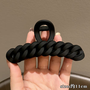 Zy Fashion Korean Style Frosted Chain Large Hair Clip for Women Elegant Shark Clip Hair Claw Fashion Girl Hair Clamp