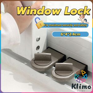 KLIMO Window Lock Child Protection Quality Safety Security Anti-theft Sliding Auxiliary Window Limiter Lock