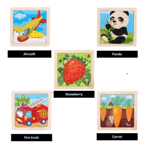 Bundle 5pcs Wooden jigsaw puzzle toy children animal puzzle