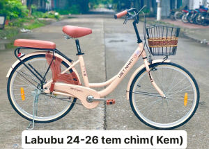 Xe Đạp Mini Việt Nhật Chính Hãng Labubu 24/26Inch Mẫu Mới 2025- Tặng Full Phụ Kiện Đệm Yên Giỏ Chắn Chân