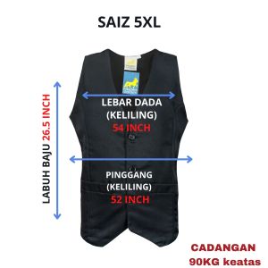 🔸PRESIDENT UNIFORM VEST HITAM PENGAWAS READY STOCK !!! VEST SEKOLAH RENDAH DAN MENENGAH - PV001