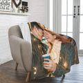 HUGLAZY Custom Blanket with Photos Text Personalized Picture Throw Blankets for Couple Birthday Fathers Mothers Valentines Day Gift. 