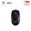 Logitech M100r Corded Mouse Graphite with USB Wired, Ambidextrous, Plug and Play, Optical Scroll Wheel. 