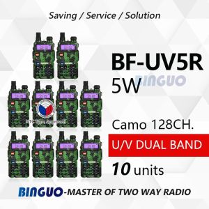 Baofeng UV5R Walkie Talkie Set Of 10 VHF/UHF Dual Band Two Way Radio Long Range 5W High Power 128CH Portable Handheld Radio COD