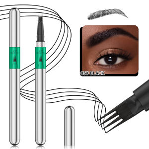 Hellokiss Waterproof Eyebrow Pen Microblading Eyebrow Pencil With 4 Split Head Natural Looking Brows Makeup ( 5 Colors)
