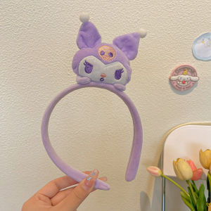 New Sanrio Kawaii Cartoon Headband Melody Cinnamoroll Face Wash Hairband Cute Kuromi Headdress Children Hairpin Girl Accessories