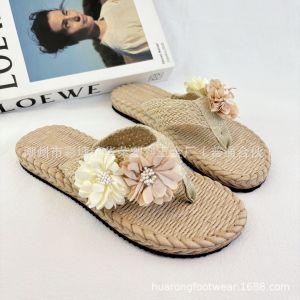 Free Shipping Flat-Soled Casual Beach Sandals Featuring Floral Designs Fashionable And Versatile WomenS Summer Outdoor Wear Non-Slip Flip-Flops