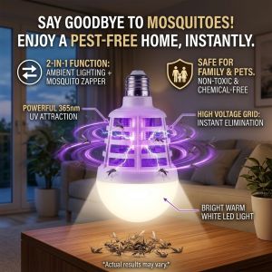 Outdoor Indoor Use LED Mosquito Lamp Bulb E27 TwoinOne EnergySaving Effective Insect Control照明驱蚊两用LED灯泡
