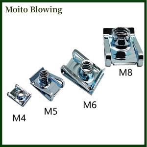 Moito 10pcs M4 M5 M6 M8 Car Spring Steel U Type Clips with Thread 8mm 5mm 6mm 4mm Reed Nuts for Auto Motorcycle Scooter ATV Moped