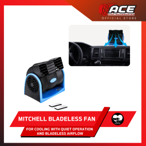 Mitchell Car 12V Bladeless Multifunctional Auto Fan - Silent Adjustable Air-Cooling Vehicle Fan