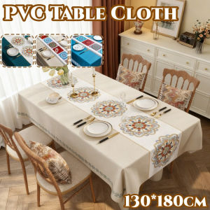 Luxury 4 Color PVC Tablecloth Waterproof Oil Mildew Proof 8 Seaters Bohemian Style Table Cloth