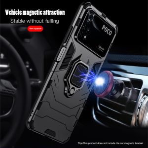 Casing Xiaomi Poco X5 Poco X5 Pro 5G Free Ring Standing Silikon Armor Motif Thunder Robot Hard Soft Casing Handphone