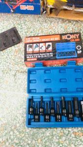 KONY เดือยโผล่หกเหลี่ยม 10 ตัวชุด ชุดลูกบล็อกเดือยโผล่ 6 เหลี่ยม H4-5-6-7-8-10-12-14-17-19