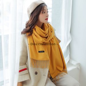 Khăn choàng cổ cashmere ( Khăn len) trơn thời trang thu đông - chất liệu Cashmere - 70x190cm - Mã LN016