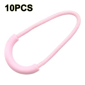 MIRELINA 10pcs Plastic Zipper Pulls Pull Strap U-Shaped Cord Rope Pullers Replacement Zipper Head Outdoor Luggage Accessories