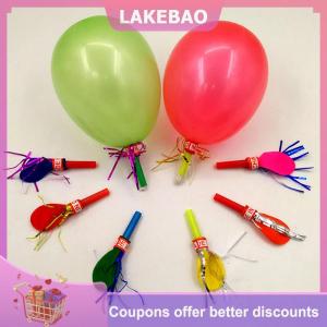 【LAKEBAO】 50 cái còi thổi đầy màu sắc rồng thổi với bóng bay cho trẻ em đồ dùng đồ chơi trang trí tiệc sinh nhật cho trẻ em