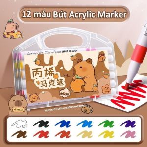 Set Bút Màu Acrylic Marker Đa Năng Cho Bé Vẽ Tranh Nghệ Thuật Tô Màu Sáng Tạo Bút Lông Màu Cao Cấp