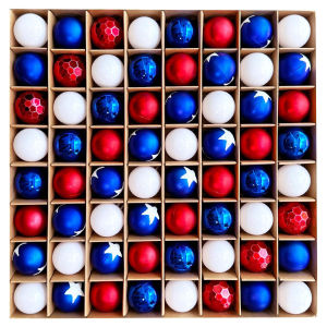Christmas Ornaments Christmas Tree American Hanging Ball Carton 3cm Christmas Ball Hand Painted Colored Ball Pendant Arrangement Supplies