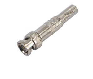10pcs BNC MALE CONNECTOR FOR RG-59/ RG6 COAXIAL CABLE BRASS END CRIMP CABLE SCREWING CAMERA FREE WELDING