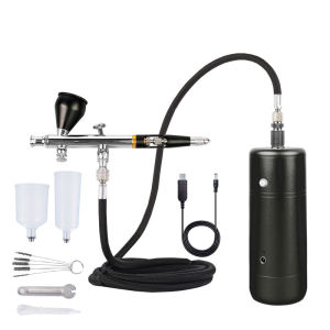Cordless Portable Airbrush With Compressor Auto Start Stop Wireless Personal Air Brush Kit Replaceable Spray For Painting