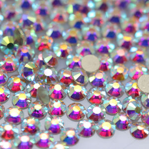 2058 Strass clear ss3-ss50 Crystal AB Flatback Non Hotfix Rhinestones 3D Nail Art Rhinestones Glitter Gems Decorations