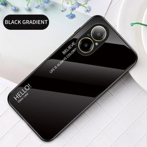 Gradient kính cường lực Ốp cứng cho Realme C67 4G 2024 bảo vệ toàn bộ chống sốc thời trang chống rơi vỏ điện thoại