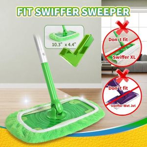 🌿 Green Eco-Friendly Mop Head Cover Replacement Washable Reusable Soft Skin-Friendly Gentle Efficient Fine Mop Cloth Accessory For Flat Mop