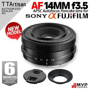 TTARTISAN NEW AF 14mm F3.5 APSC Autofocus Pancake Lens X E-Mount Xmount Emount All Metal MVP CAMERA