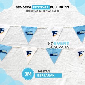 Bendera Bunting Flag Kain Full Color Print