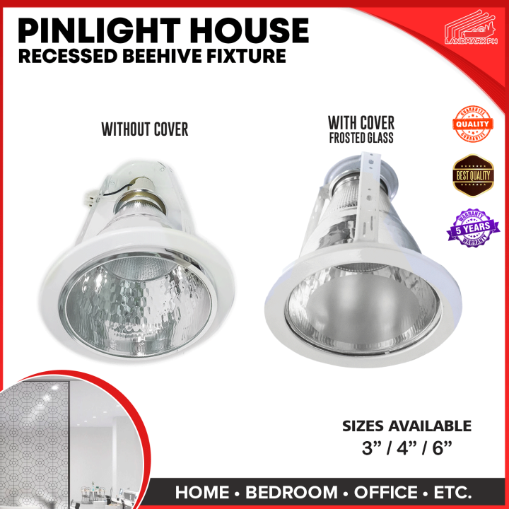 Landmark Recessed Pinlight Housing Beehive   Led E27 Fixture   Frosted 