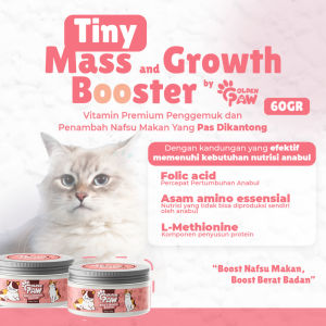 Tiny Mass and Growth Booster by Gloden Paw Vitamin Premium Penggemuk Kucing 60gr
