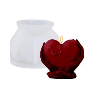 Heart Shape Silicone Molds for Epoxy Resin Soap Holding Heart in Hand Silicone Molds for Gypsum Decoration