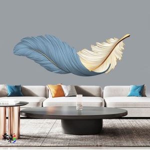 Wall Art Decor Nordic Home Wall Art Decor Wall Hanging Decoration  Living Room Sofa and Bedside Hanging Painting Led Feather with Light Corridors Hallway Wall Art For Living Room Decoration Items