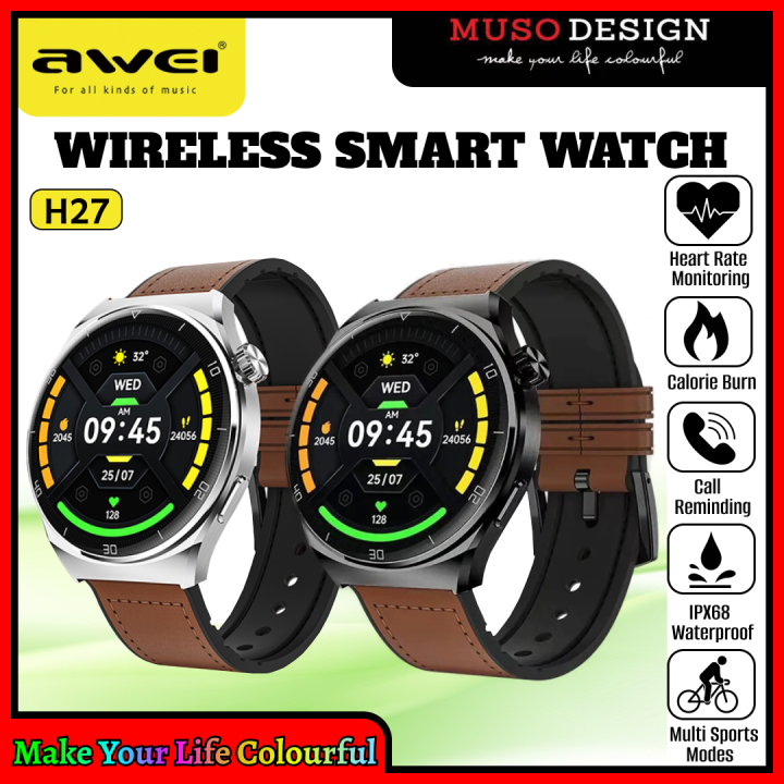Awei H27 Smart Watch Men Woman Sports Wristband Bluetooth Call