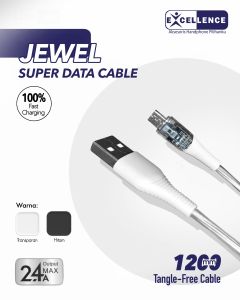 EXCELLENCE Kabel Data Jewel Fast Charging 2.4A Micro USB Kabel Charger Hp Super Cepat
