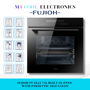 FUJIOH FV-EL62 72L BUILT-IN OVEN WITH PYROLYTIC SELF-CLEAN + 2 YEARS WARRANTY *INSTALLATION AVAILABLE