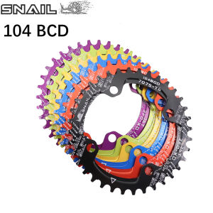 SNAIL Chainring 104 BCD round 30t 32t 34t 36t 38t 40t 42t 44t 46t 48t 50t 52t tooth single tooth plate MTB Mountain bike 104BCD